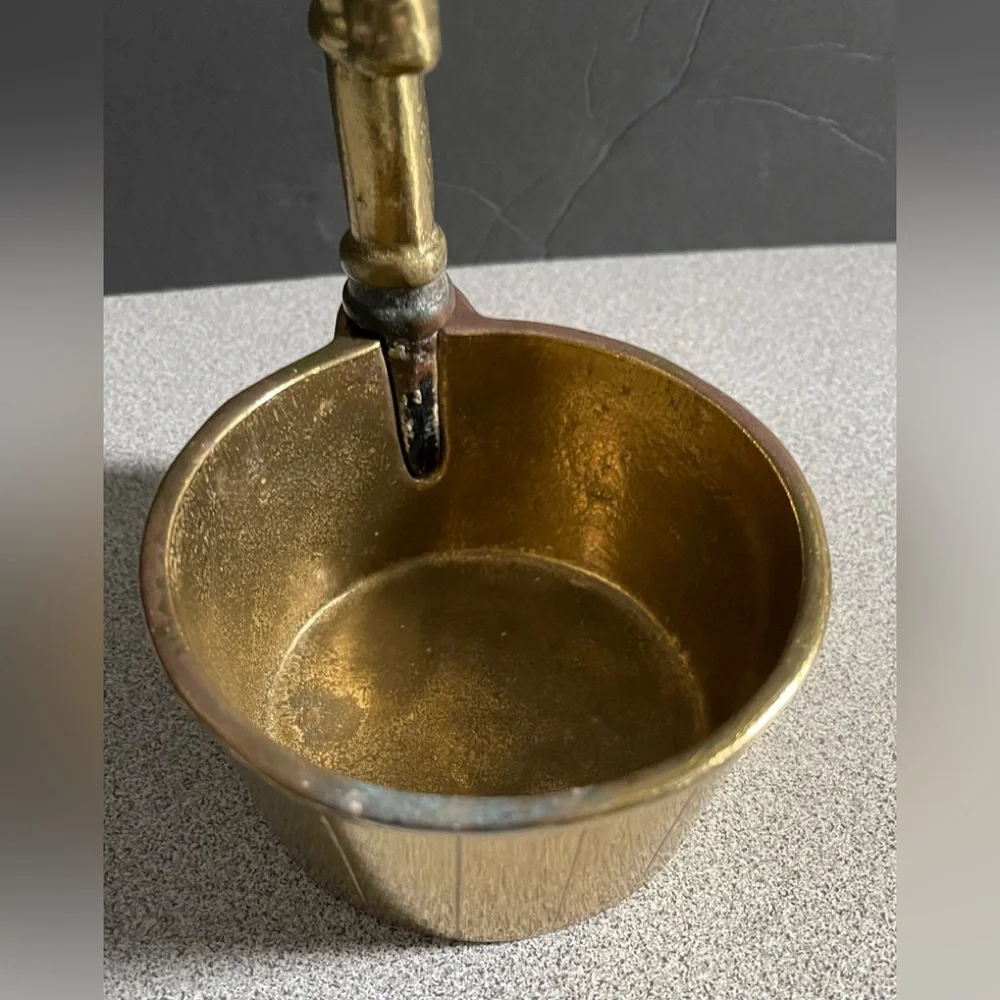 Vintage Solid Brass Water Pump & Barrel Planter 2pc - Picture 5 of 15